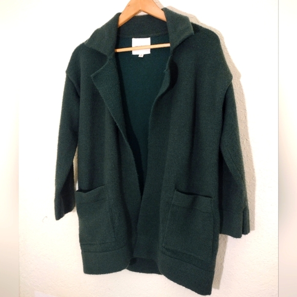 Thread & Supply Open Front Cardigan Coat Green - Picture 4 of 6